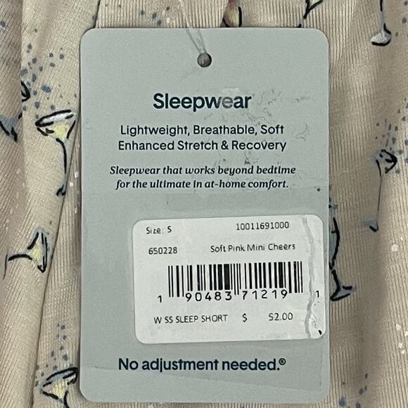 Tommy John Second Skin Womens Pajama Sleep Shorts Size Small Pink Cheers NEW - Picture 6 of 7